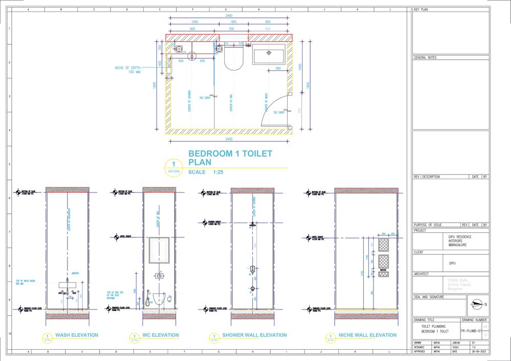 Bedroom 1 Toilet Drawing
